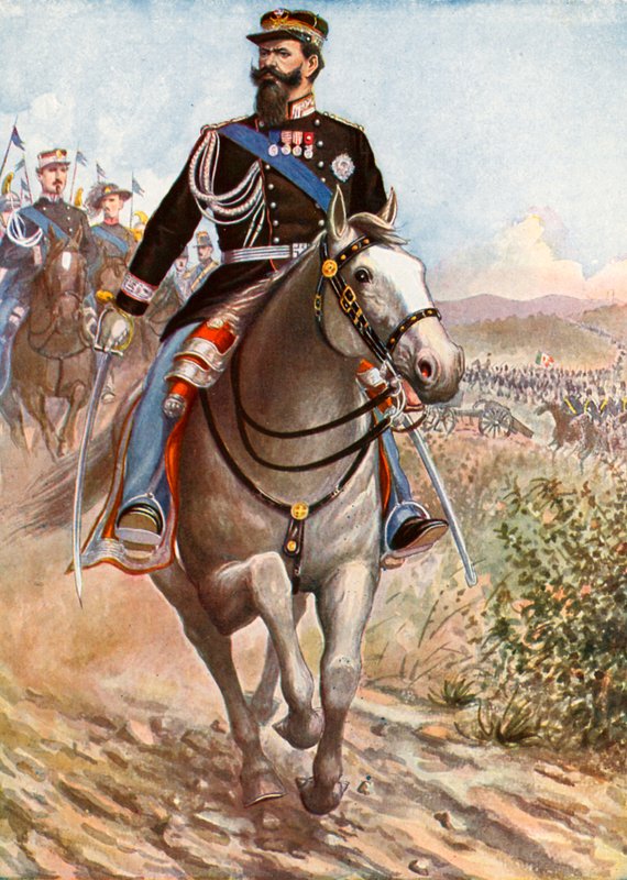 ビクター・エマニュエルはクリミア戦争のために軍隊をレビューします 作： タンクレディ・スカルペリ