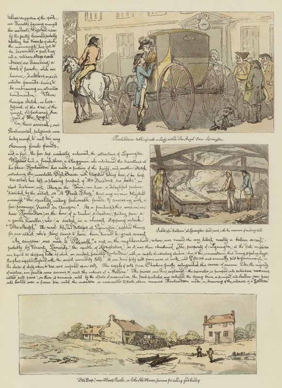 ローランドソンのポスト長椅子でのツアー、1782年（クロモリト） 作： トーマス・ローランドソン