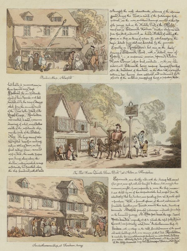 ローランドソンのポスト長椅子でのツアー、1782年（クロモリト） 作： トーマス・ローランドソン