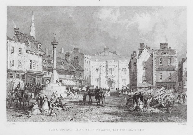 Grantham Market Place, Lincolnshire (Englanding) 作： トーマス（後）アロム
