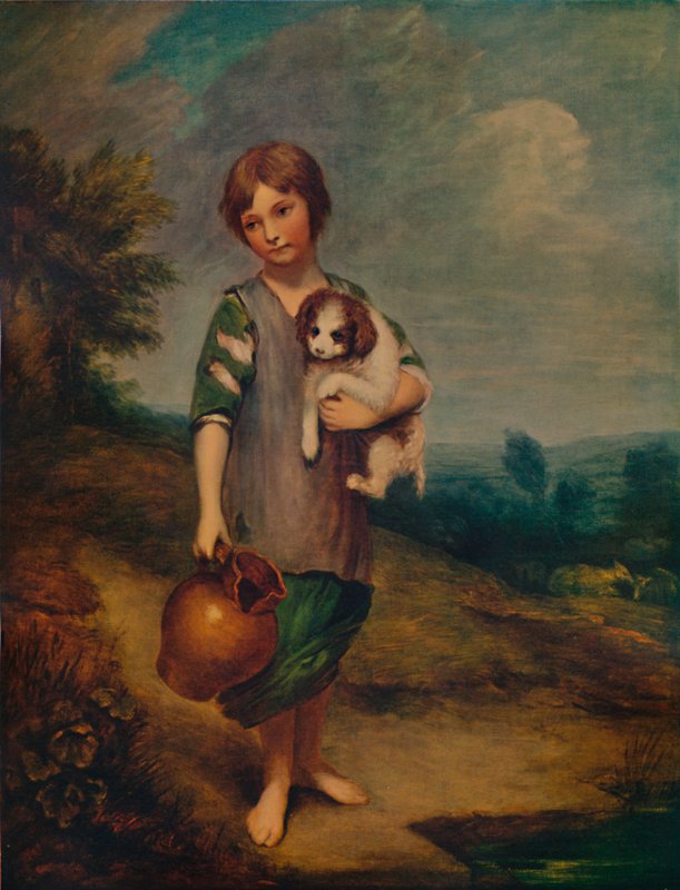 ミレー　犬を抱いた少女 Thomas_Gainsborough_-