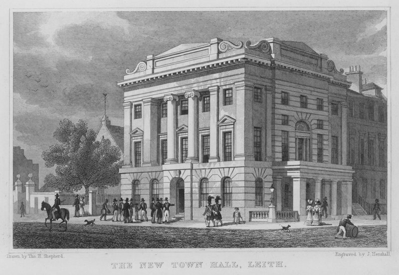 The New Town Hall, Leith (Engraving) 作： トーマス・ホスマー・シェパード