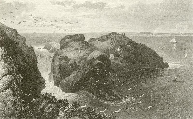 Carrick A Rede、アントリム海岸、アイルランド 作： トーマス・マン・ベインズ