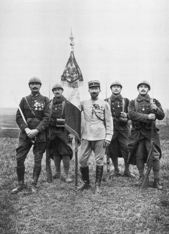 フランス外人部隊のマルシェ連隊の旗、c1914-1918