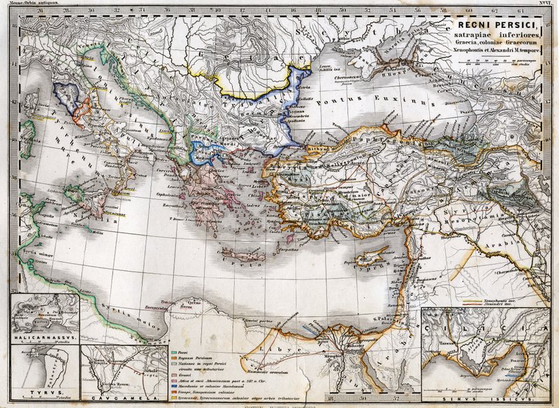 アレクサンドル・ヴュイユマン 銅版画『オリジナル　アジア古地図』1850年頃制作 Unknown_Artist_-