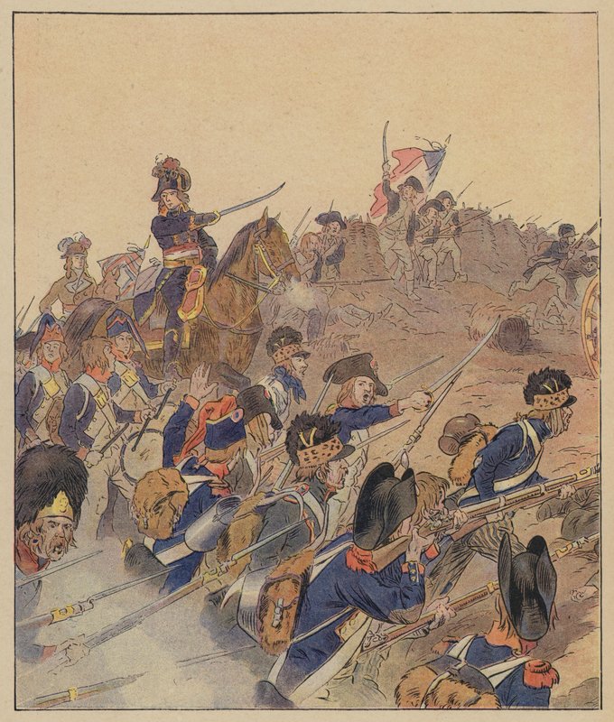 戦場でフランス革命軍の兵士 作： ビクターフエン