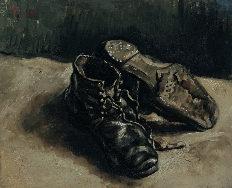 自分の靴の油絵デッサン Vincent_van_Gogh_-