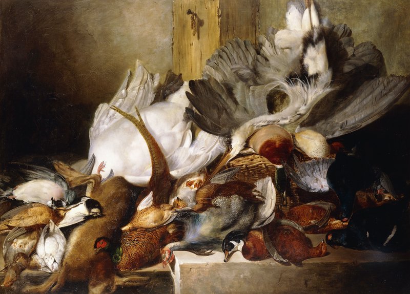 鳥と静物の油彩画 大きめ 鳥と静物の油彩画 大きめ W_Oakes_-