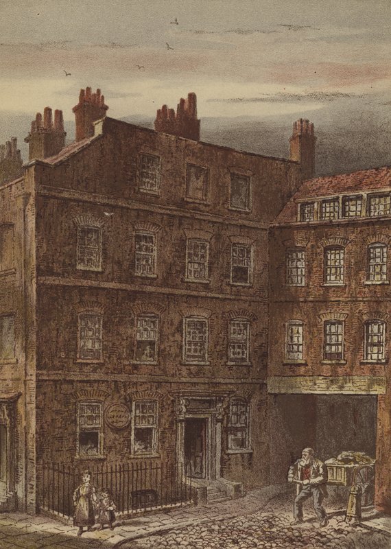 Dr Johnson&39;s House、Gough Square、Fleet Street（chromolitho） 作： ワルド・サージェント