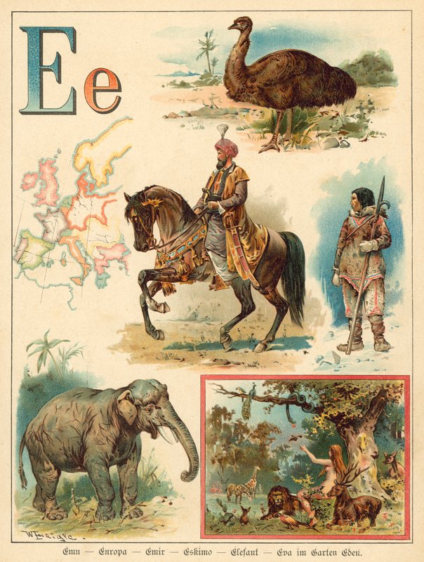 Letter E (chromolitho) 作： ウォルター・ツヴァイグル