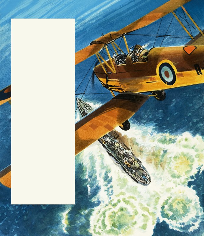 第二次世界大戦中、英国沿岸をパトロールするタイガーモス 作： ウィルフ (20 世紀) ハーディ