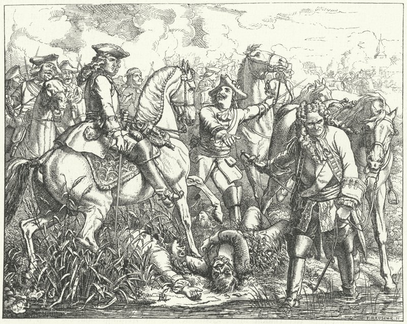 ブレナムの戦いでのタラード元帥の捕獲、1704年 作： ヴィルヘルム・カンプハウゼン