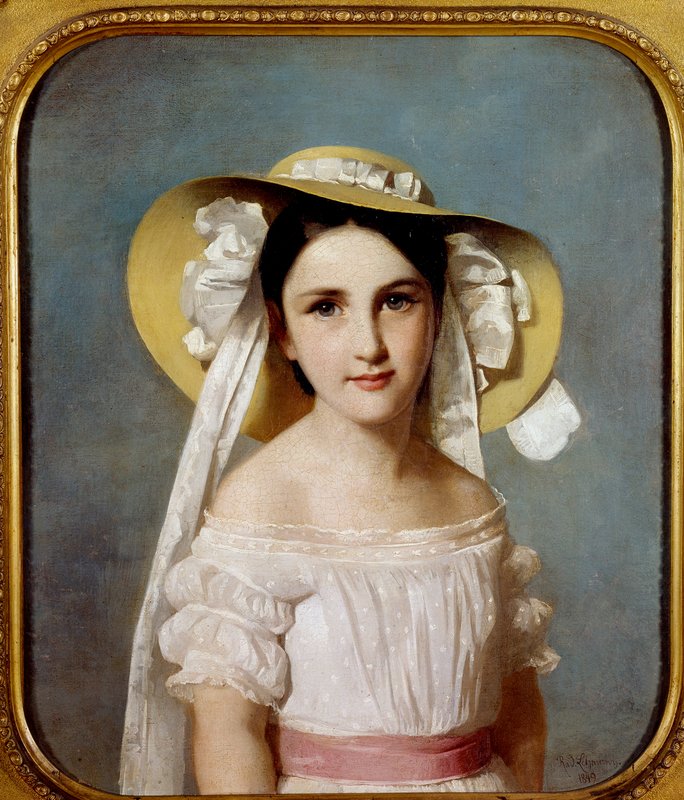 印象派 女性の肖像画 額装済み Wilhelm_Auguste_Rudolf_Lehmann