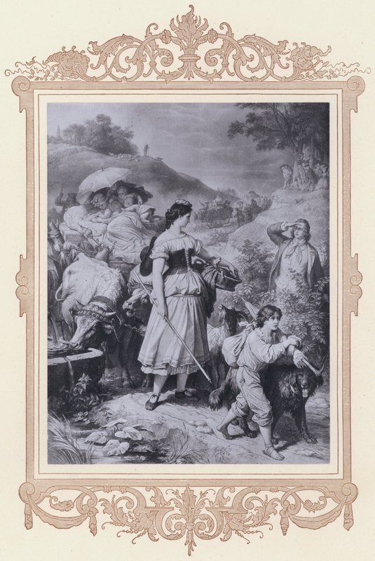 Dorothea And The Emigrants, Hermann And Dorothea (litho) 作： ウィルヘルム・フォン（後）カウルバッハ