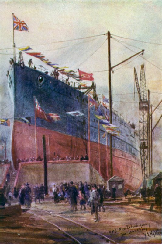 1912年の株式のバトルクルーザー「ニュージーランド」 作： ウィリアムライオネルワイリー