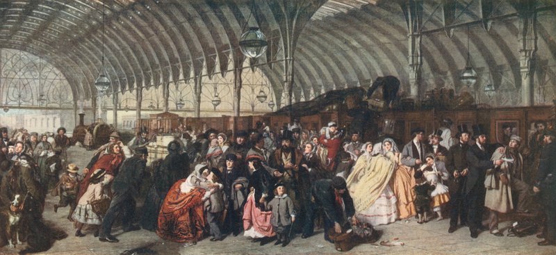 鉄道駅、1862 作： ウィリアム・パウエル・フリス