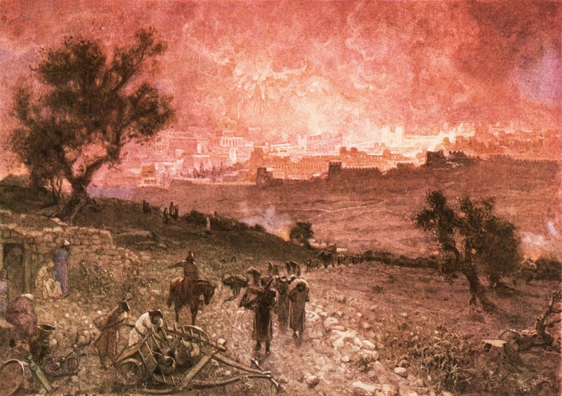 紀元前587年、ネブカドネザルによるエルサレムの破壊 作： ウィリアム・ブラッシー・ホール