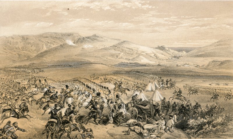 1854年10月25日、重騎兵旅団の突撃 作： ウィリアムクリミアシンプソン