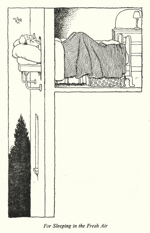 爽やかな空気の中で眠るために（リトグラフ 作： ウィリアムヒースロビンソン
