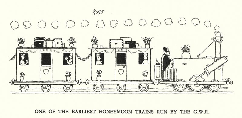 W・ヒース・ロビンソンによる「Railway Ribaldry」のイラスト（リトグラフ）。 作： ウィリアムヒースロビンソン