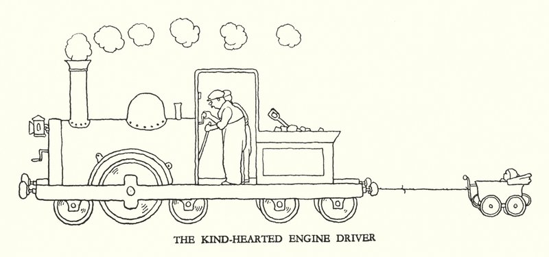 W・ヒース・ロビンソンによる「Railway Ribaldry」のイラスト（リトグラフ）。 作： ウィリアムヒースロビンソン