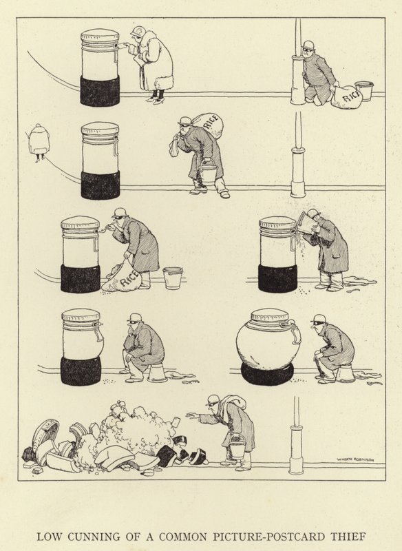 一般的な絵葉書泥棒の狡猾さは低い 作： ウィリアムヒースロビンソン