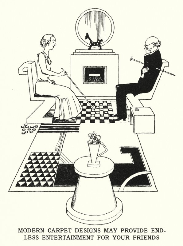 モダンなカーペットのデザインは、友人たちを無限に楽しませてくれるだろう（litho 作： ウィリアムヒースロビンソン