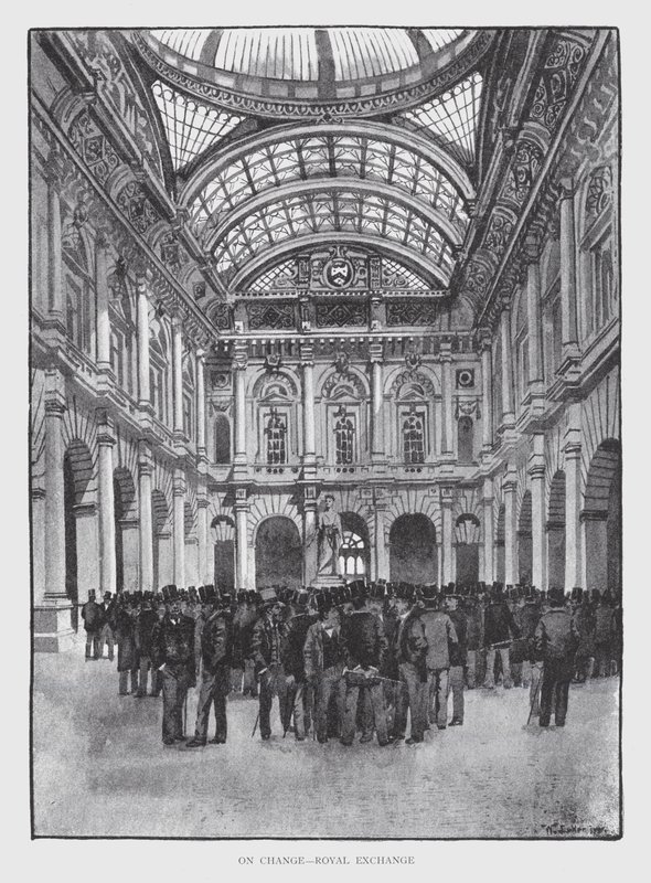 On Change, Royal Exchange (litho) 作： ウィリアム・ルーカー