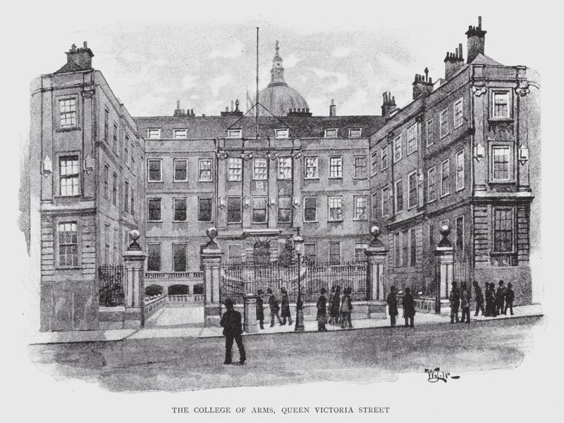 The College of Arms, Queen Victoria Street（リトグラフ版 作： ウィリアム・ルーカー