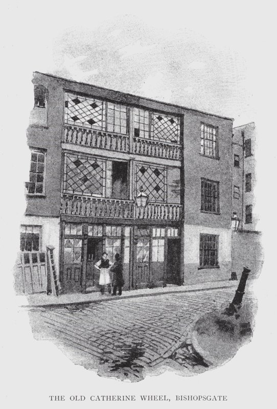 The Old Catherine Wheel, Bishopsgate (litho) 作： ウィリアム・ルーカー