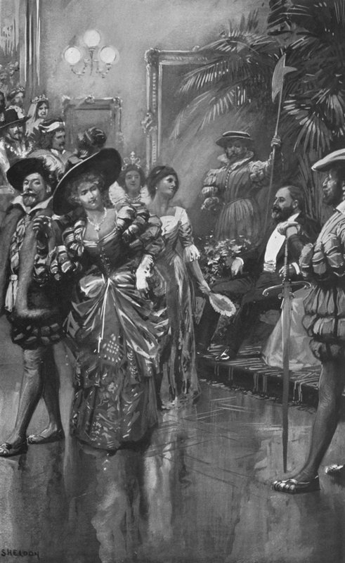 1885年5月19日、王立水墨画家協会のファンシードレスボール 作： チャールズ・ミルズ・シェルドンの後