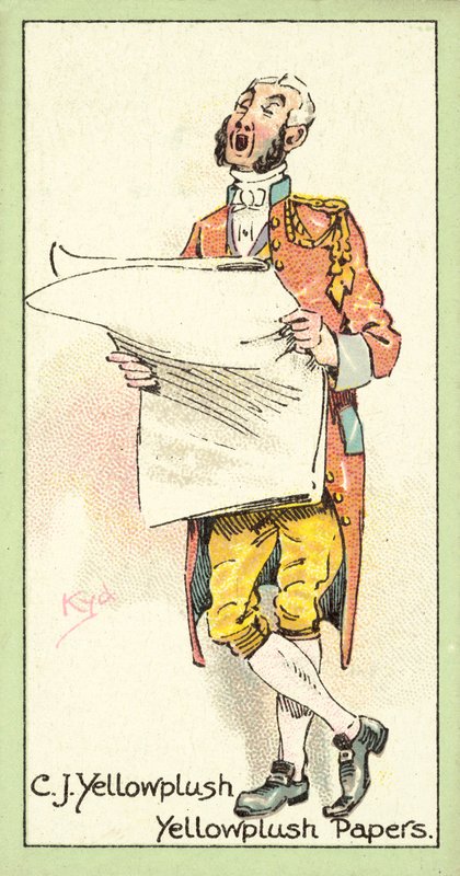 CJ Yellowplush、Yellowplush Papers（chromolitho） 作： ジョセフ・クレイトン・クラークの後