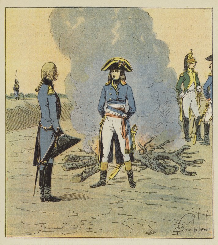 若い将軍を彼をエンジニア将校と見なして、彼に職業に関する委員会を与えました 作： ルイ・チャールズ・ボンブルドの後