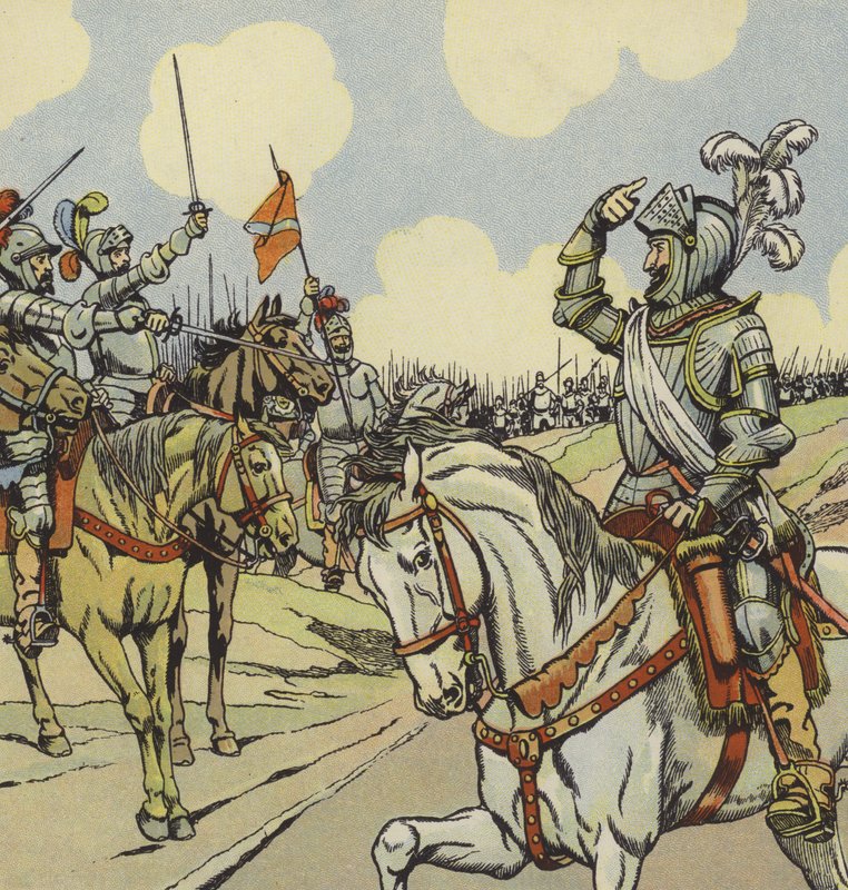 イヴリーの戦いでのフランスのヘンリー4世、1590 作： オンフレ・ド・ブレヴィルの仕事