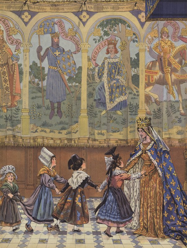 ルイ11世の時代にフランス王国に付属していたフランスの地方（カラーリトグラフ 作： Onfray de Breville JacquesJobの仮名