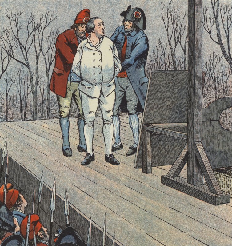 フランスのルイ16世の処刑、1793年 作： Onfray de Breville Jobの仮名