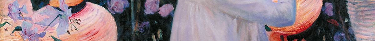 カーネーション、ユリ、ユリ、バラ (John Singer Sargent), Detail: Lampions und Lilien links
