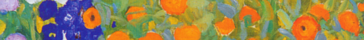 農家の庭 (Gustav Klimt), Detail: Orangefarbenes Ringelblumenmeer