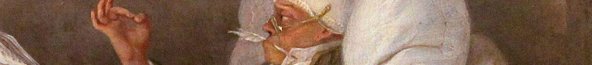 貧しい詩人 (Carl Spitzweg), Detail: Gesicht des Poeten mit Nachtmütze