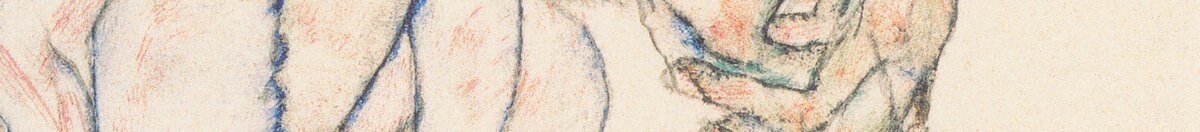 膝を立てて座る女性 (Egon Schiele), Detail: Verschränkte Hände