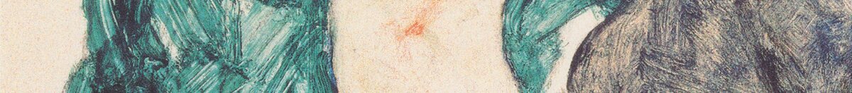 膝を立てて座る女性 (Egon Schiele), Detail: Grünes Kleid und Schulter