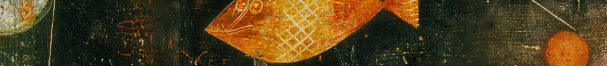 魚の魔法 (Paul Klee), Detail: Goldener und blauer Fisch