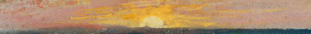空の習作 (Joseph Mallord William Turner), Detail: Sonne am Horizont