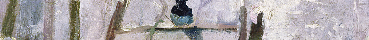 カササギ (Claude Monet), Detail: Elster auf dem Gattertor