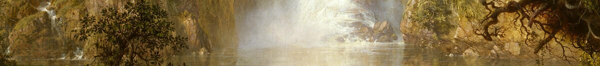 アンデスの心臓 (Frederic Edwin Church), Detail: Wasserfall mit Gischt