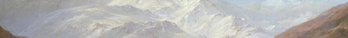 アンデスの心臓 (Frederic Edwin Church), Detail: Schneegipfel Chimborazo
