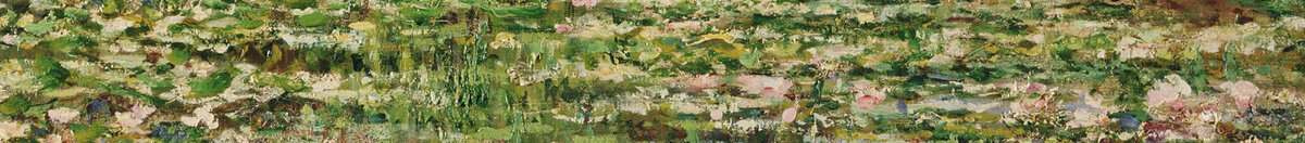 日本の太鼓橋と睡蓮の池、ジヴェルニー (Claude Monet), Detail: Seerosenteppich unter der Brücke