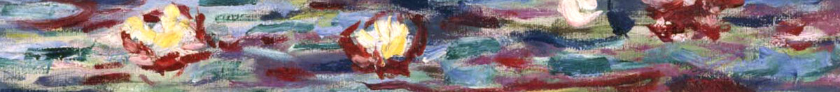 睡蓮、1916年 (Claude Monet), Detail: Rote Blüten oben rechts