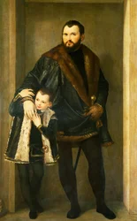 ジュゼッペ ダ ポルトと息子のアドリアーノ作、ヴェロネーゼとして知られるパオロ カリアリ (1528-1588)、キャンバスに油彩