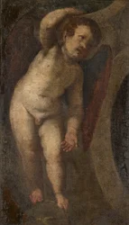 立つプット、c.1548-88（キャンバスに油彩）